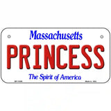 Princess Massachusetts Metal Novelty License Plate 6" x 3" (BP)