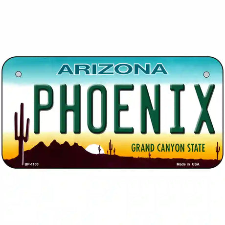 Phoenix Arizona Novelty Metal License Plate 6" x 3" (BP)