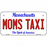 Moms Taxi Massachusetts Metal Novelty License Plate 6" x 3" (BP)