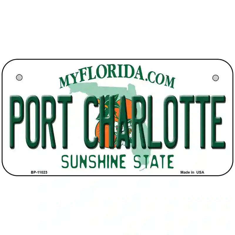 Port Charlotte Florida Metal Novelty License Plate 6" x 3" (BP)