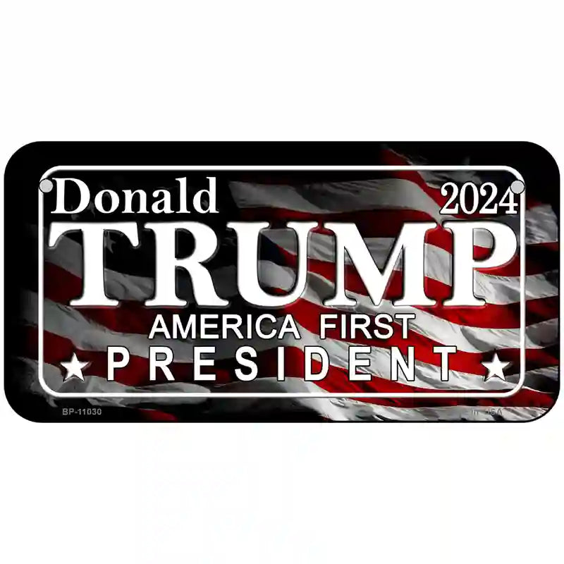 America First Trump Metal Novelty License Plate