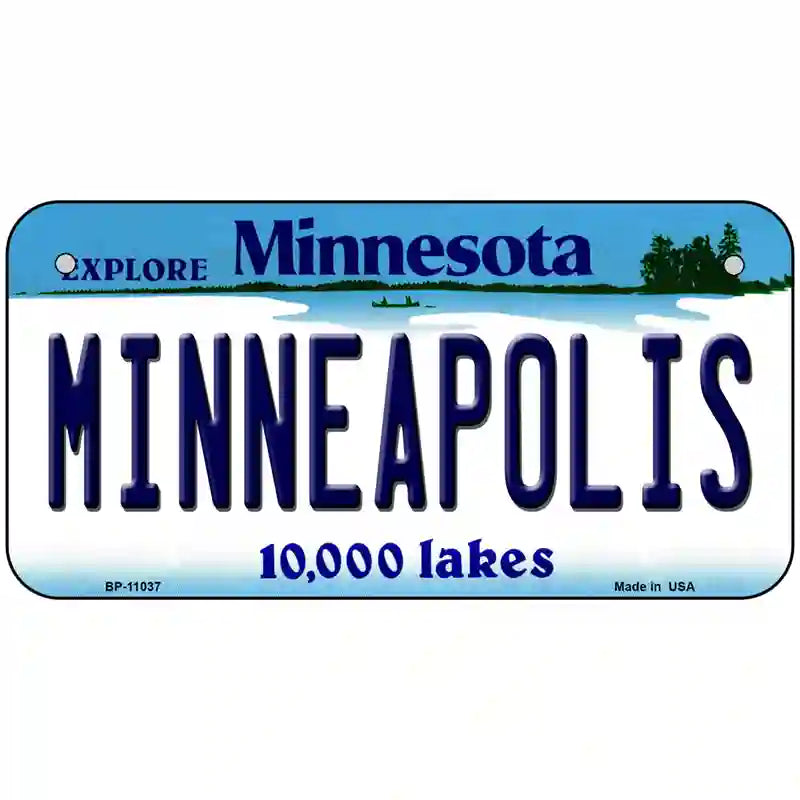 Minneapolis Minnesota State Novelty License Plate 6" x 3" (BP)