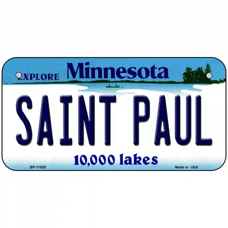 Saint Paul Minnesota State Novelty License Plate 6" x 3" (BP)