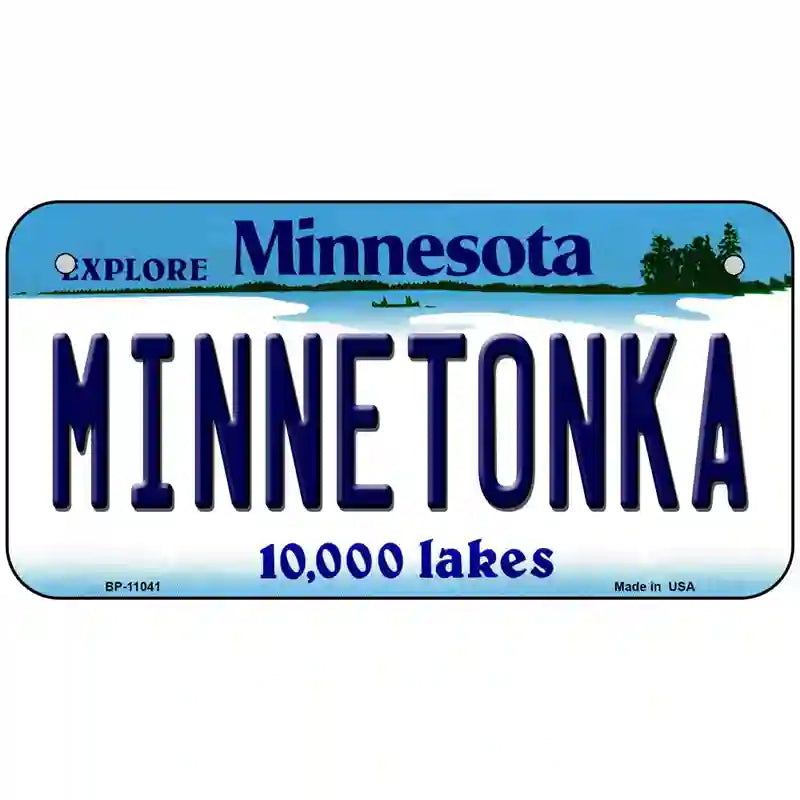 Minnetonka Minnesota State Novelty License Plate 6" x 3" (BP)