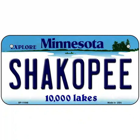 Shakopee Minnesota State Novelty License Plate 6" x 3" (BP)