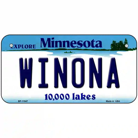 Winona Minnesota State Novelty License Plate 6" x 3" (BP)