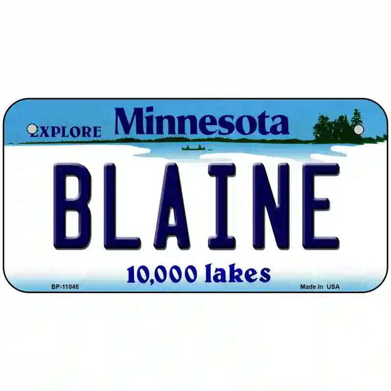 Blaine Minnesota State Novelty License Plate 6" x 3" (BP)