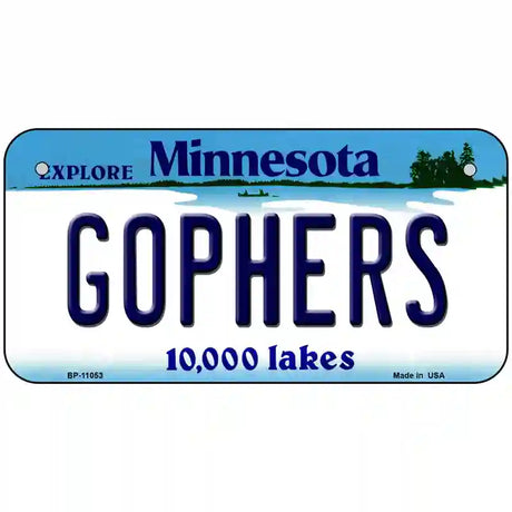 Gophers Minnesota State Novelty License Plate 6" x 3" (BP)