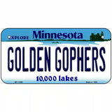 Golden Gophers Minnesota State Novelty License Plate 6" x 3" (BP)