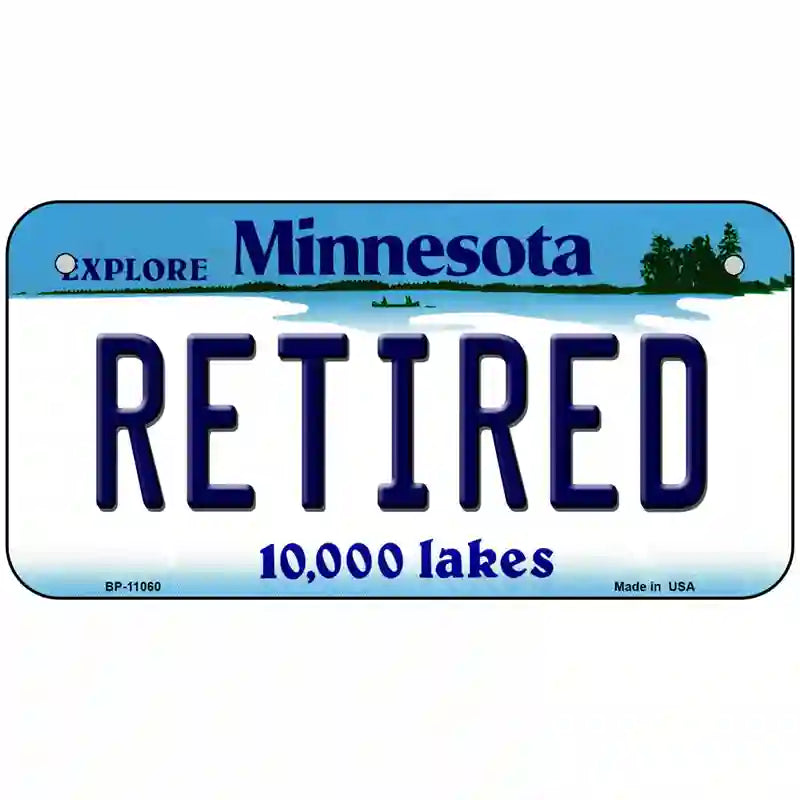 Retired Minnesota State Novelty License Plate 6" x 3" (BP)