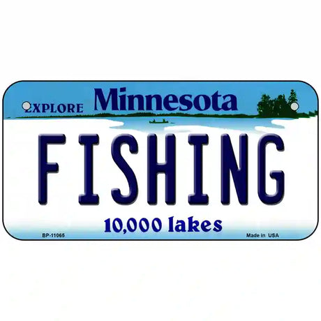 Fishing Minnesota State Novelty License Plate 6" x 3" (BP)