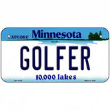 Golfer Minnesota State Novelty License Plate 6" x 3" (BP)