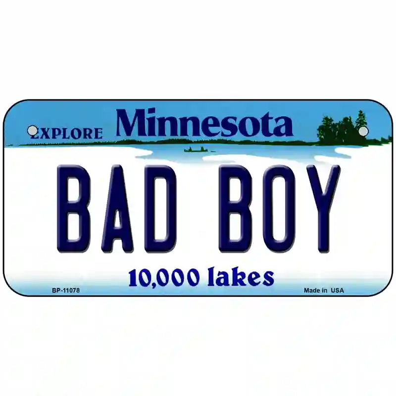 Bad Boy Minnesota State Novelty License Plate 6" x 3" (BP)