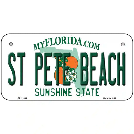 St Pete Beach Florida Metal Novelty License Plate 6" x 3" (BP)