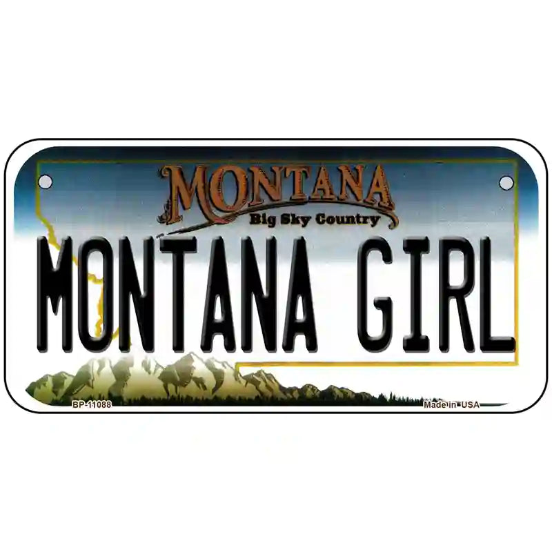 Montana Girl State Novelty License Plate 6" x 3" (BP)