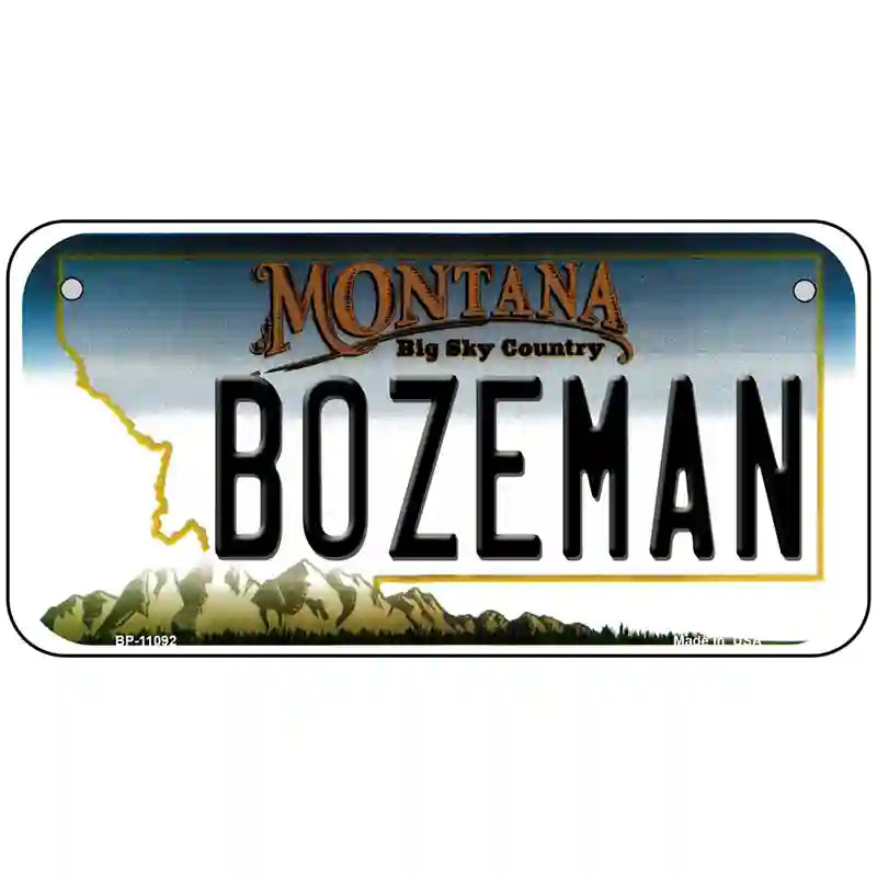 Bozeman Montana State Novelty License Plate 6" x 3" (BP)