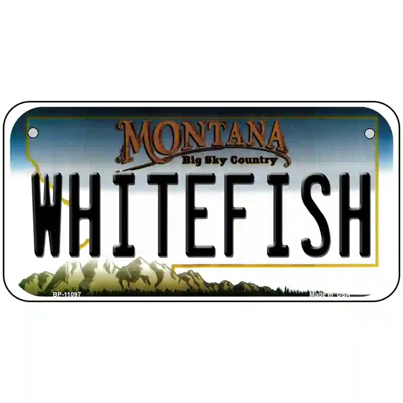 Whitefish Montana State Novelty License Plate