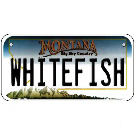 Whitefish Montana State Novelty License Plate 6" x 3" (BP)