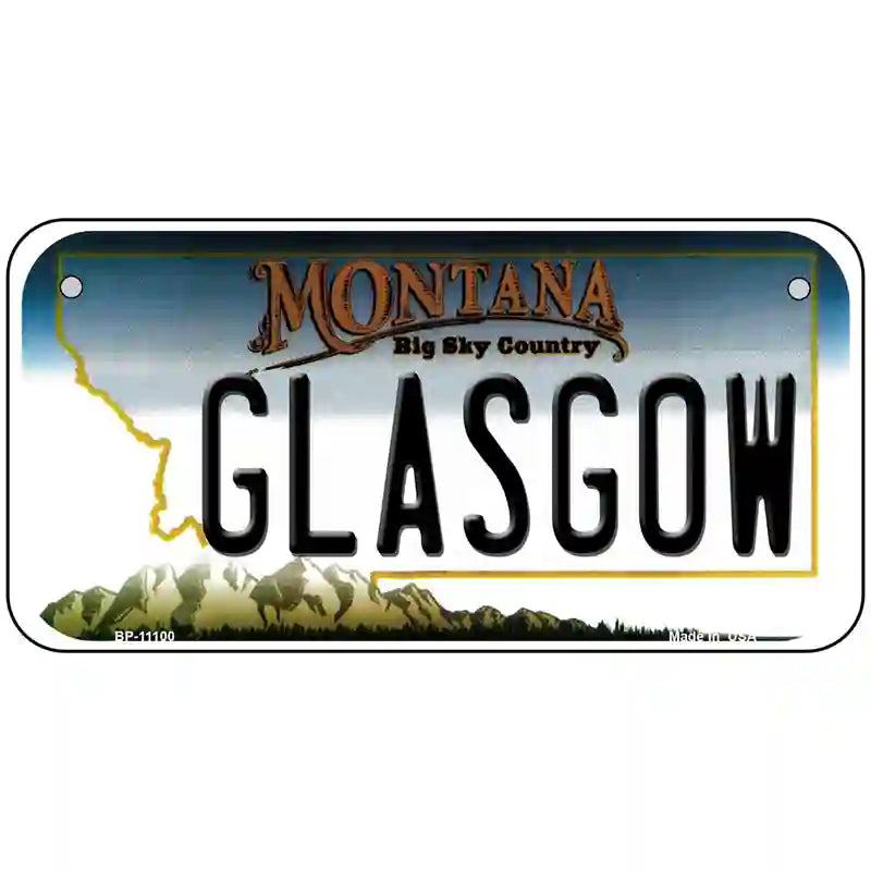 Glasgow Montana State Novelty License Plate 6" x 3" (BP)