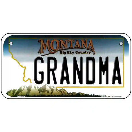 Grandma Montana State Novelty License Plate 6" x 3" (BP)