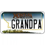 Grandpa Montana State Novelty License Plate 6" x 3" (BP)