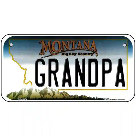 Grandpa Montana State Novelty License Plate 6" x 3" (BP)