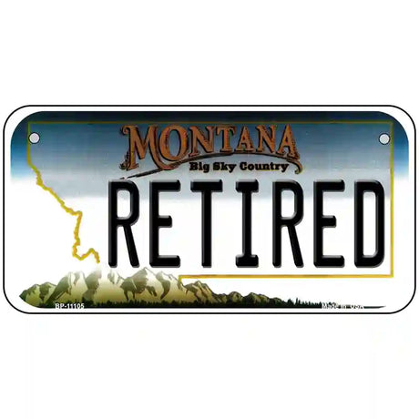 Retired Montana State Novelty License Plate 6" x 3" (BP)