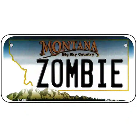 Zombie Montana State Novelty License Plate 6" x 3" (BP)