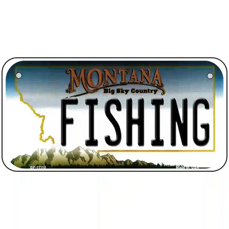 Fishing Montana State Novelty License Plate 6" x 3" (BP)