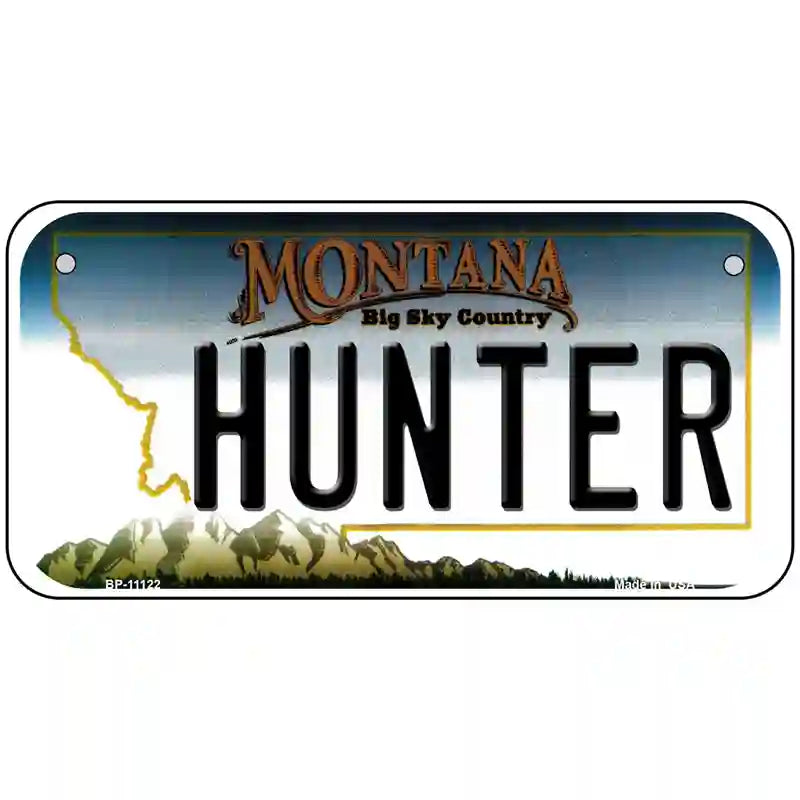 Hunter Montana State Novelty License Plate 6" x 3" (BP)