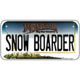 Snow Boarder Montana State Novelty License Plate 6" x 3" (BP)