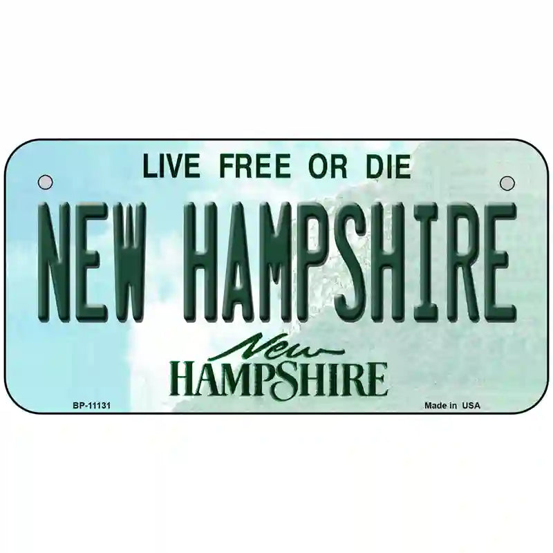 New Hampshire State License Plate 6" x 3" (BP)