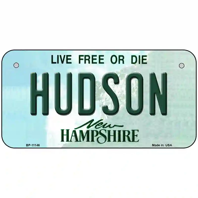 Hudson New Hampshire State License Plate 6" x 3" (BP)