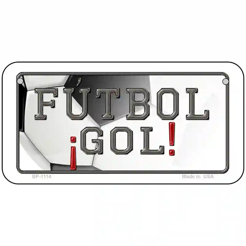 Futbol Gol Novelty Metal License Plate 6" x 3" (BP)