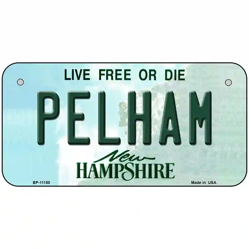 Pelham New Hampshire State License Plate 6" x 3" (BP)