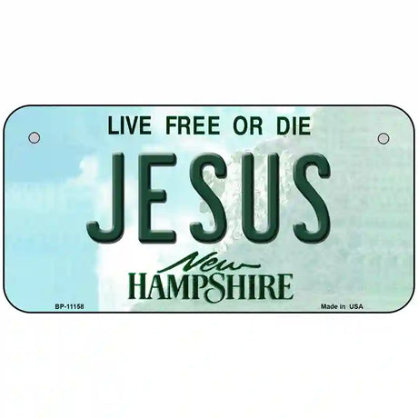 Jesus New Hampshire State License Plate 6" x 3" (BP)