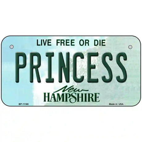 Princess New Hampshire State License Plate 6" x 3" (BP)