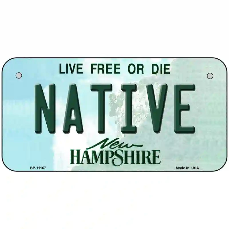 Native New Hampshire State License Plate 6" x 3" (BP)