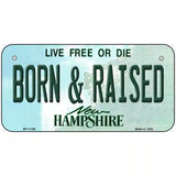 Born and Raised New Hampshire State License Plate 6" x 3" (BP)