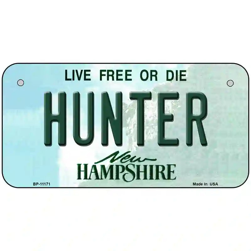 Hunter New Hampshire State License Plate 6" x 3" (BP)