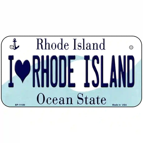 I Love Rhode Island State License Plate Novelty License Plate 6" x 3" (BP)