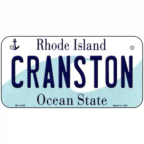 Cranston Rhode Island State License Plate Novelty License Plate 6" x 3" (BP)