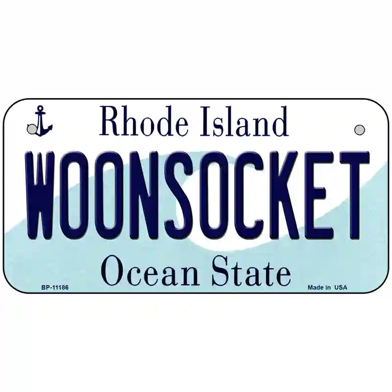 Woonsocket Rhode Island State License Plate Novelty License Plate 6" x 3" (BP)