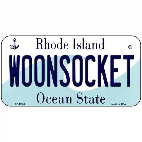 Woonsocket Rhode Island State License Plate Novelty License Plate 6" x 3" (BP)