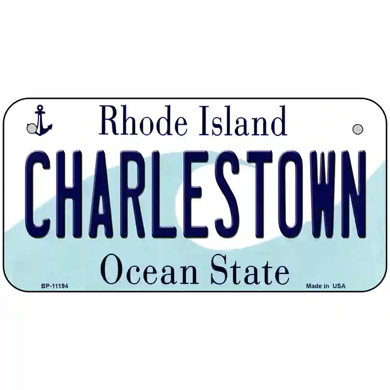 Charlestown Rhode Island State License Plate Novelty License Plate 6" x 3" (BP)