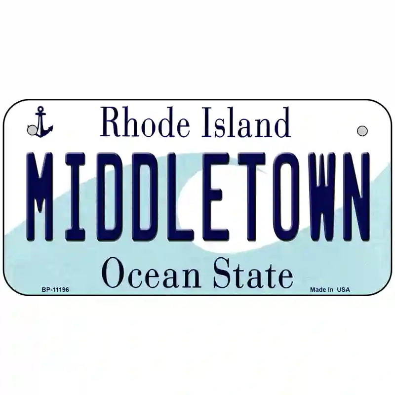 Middletown Rhode Island State License Plate Novelty License Plate 6" x 3" (BP)