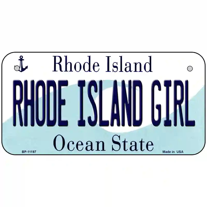 Rhode Island Girl Rhode Island State License Plate Novelty License Plate 6" x 3" (BP)