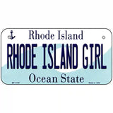 Rhode Island Girl Rhode Island State License Plate Novelty License Plate 6" x 3" (BP)