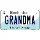 Grandma Rhode Island State License Plate Novelty License Plate 6" x 3" (BP)