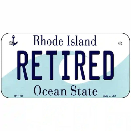 Retired Rhode Island State License Plate Novelty License Plate 6" x 3" (BP)